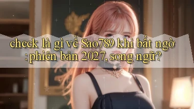 check là gì về Sao789 khi bất ngờ phiên bản 2027, song ngữ