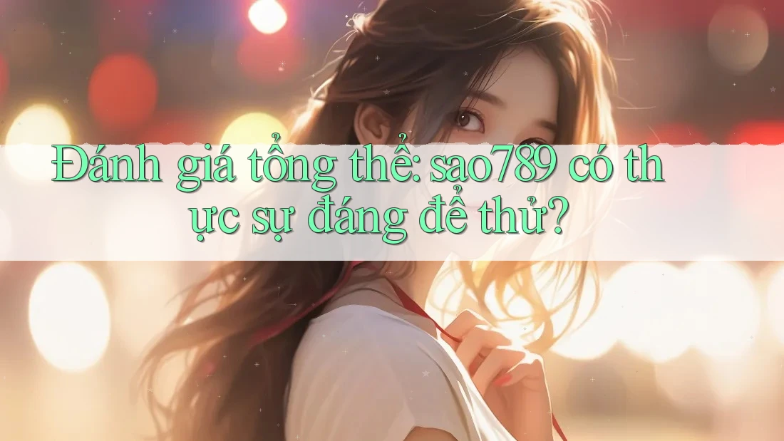 Đánh giá tổng thể: sao789 có thực sự đáng để thử?