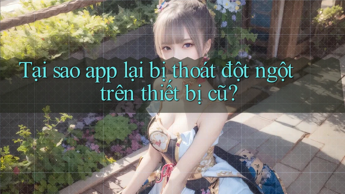 Tại sao app lại bị thoát đột ngột trên thiết bị cũ?